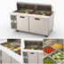 Thumbnail image #3 for Randell PT60-24W-L Two-Section Reach-In Refrigerated Salad Prep Table with Mega Top