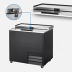 Thumbnail image #3 for Arctic Air AGF36 36-Inch Self-Contained Glass Froster Freezer with Locking Sliding Lid, Black, 70-Glass Capacity