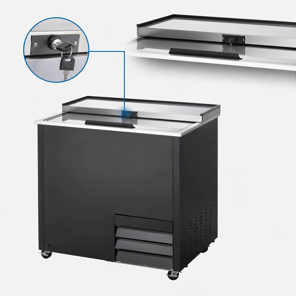 Locking Stainless Steel Sliding Lid