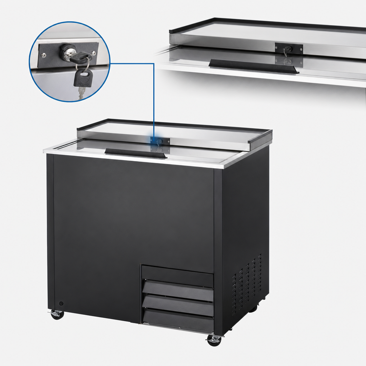 Product image #3 for Arctic Air 36-Inch Self-Contained Glass Froster Freezer with Locking Sliding Lid