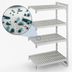 Thumbnail image #4 for Cambro Camshelving Premium 30-Inch Wide x 24-Inch Deep x 84-Inch High 4-Tier Vented Polymer Add-On Shelving Unit, Speckled Gray