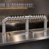 Thumbnail image #3 for Glastender 12-Faucet 3-Column Countertop Pipe Bridge Draft Dispensing Tower, Glycol-Cooled, Stainless Steel