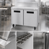 Thumbnail image #3 for Hoshizaki Steelheart SR48B-12 48-Inch Two-Section Sandwich Top Refrigerated Prep Table with 12-Pan Rail