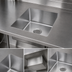 Thumbnail image #3 for John Boos 18 x 24 x 12-Inch 1-Compartment Weld-In Undermount Sink