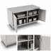 Thumbnail image #3 for John Boos 72 Inch x 36 Inch Enclosed Stainless Steel Work Table with Cabinet Base and Hinged Doors