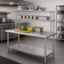 Thumbnail image #3 for Eagle Spec-Master SE Series 72-Inch x 30-Inch Stainless Steel Work Table with Flex-Master Overshelf Kit