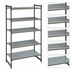 Thumbnail image #3 for Cambro Camshelving Basics Plus 5-Tier Stationary Polymer Shelving Starter Unit, 21 x 36 x 84 Inches, Brushed Graphite