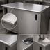 Thumbnail image #3 for Advance Tabco Enclosed Work Table with Sliding Doors, 120 Inch W x 24 Inch D, 14 Gauge 304 Stainless Steel Top