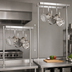 Thumbnail image #3 for BK Resources 72 Inch Adjustable 360-Degree Table-Mount Stainless Steel Pot Rack