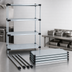 Thumbnail image #3 for Quantum Solid Shelving Starter Kit, 54 x 18 x 63 Inches, Galvanized Steel Shelves, Chrome Posts