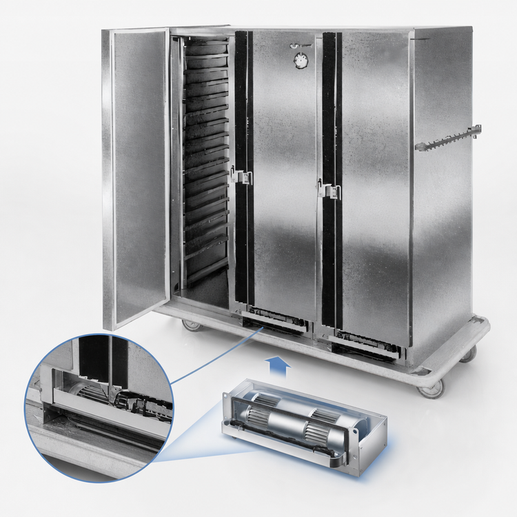 Product image #3 for Carter-Hoffmann PH1250 Mobile Heated Holding Cabinet for Food Transport, 3-Door, 50 Pan Capacity