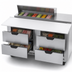 Thumbnail image #4 for 60-Inch Two-Section 16 Cu. Ft. Sandwich Top Refrigerated Counter with 4 Drawers and 10-Pan Top