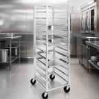 Thumbnail image #3 for Channel Manufacturing UTR-11 Aluminum End-Load Steam Table Pan Rack, 11-Slot, 5-Inch Spacing, 5-Inch Casters