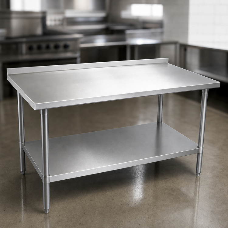 Product image #3 for John Boos Stallion 84-Inch Stainless Steel Work Table with 1-1/2-Inch Rear Up-Turn