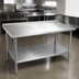 Thumbnail image #3 for John Boos Stallion 84-Inch Stainless Steel Work Table with 1-1/2-Inch Rear Up-Turn