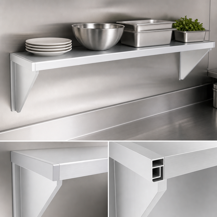 Product image #3 for Channel Manufacturing AWS1248 Solid Knock-Down Aluminum Wall Shelf, 48 x 12 Inches