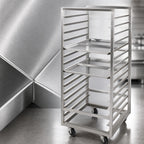 Thumbnail image #3 for Channel Manufacturing 411S-DOR Double-Section Side-Loading Bun Pan Rack, Stainless Steel, No-Lift, 40-Pan Capacity