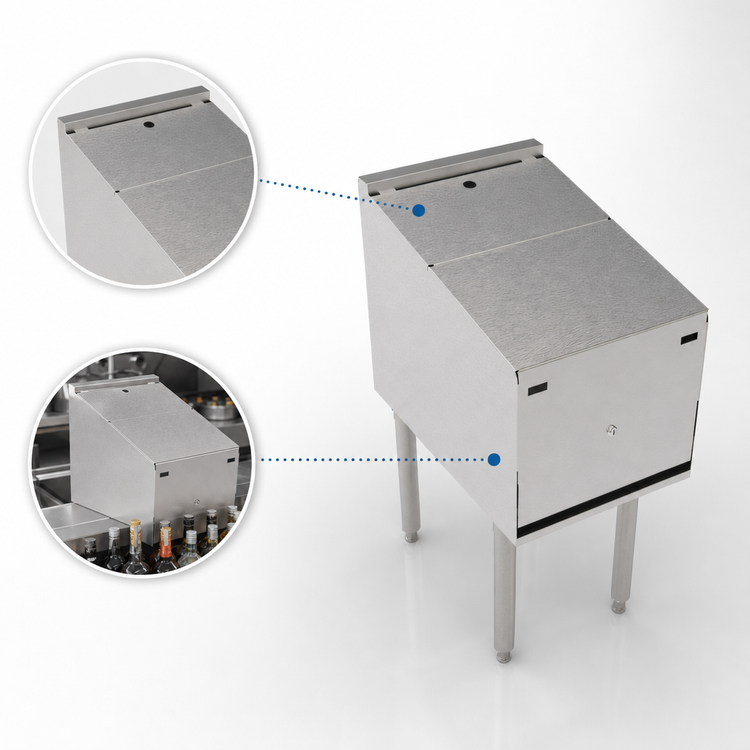 Product image #3 for Krowne Royal Series Double Locking Cover for KR24-ML16 Liquor Display