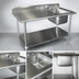 Thumbnail image #3 for Advance Tabco Special Value 48-Inch x 30-Inch Work Table with Right-Side Sink, Backsplash, and Undershelf