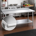Thumbnail image #3 for Duke 48-Inch x 30-Inch Stainless Steel Work Table with 1-1/8-Inch Riser and Galvanized Undershelf