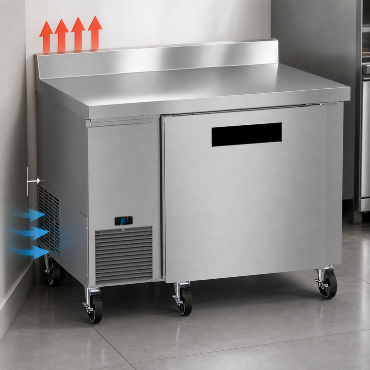 Product image #3 for Hoshizaki Steelheart 46-Inch Worktop Freezer, One Solid Door, 11.78 Cu. Ft., Side-Mounted Self-Contained Refrigeration