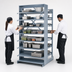 Thumbnail image #3 for Quantum Sloped Double-Sided Pick Rack with 16 Shelves, 800 lb Capacity