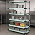 Thumbnail image #3 for Quantum 5-Shelf Solid Shelving Starter Kit, 304 Stainless Steel, 36W x 24D x 54H