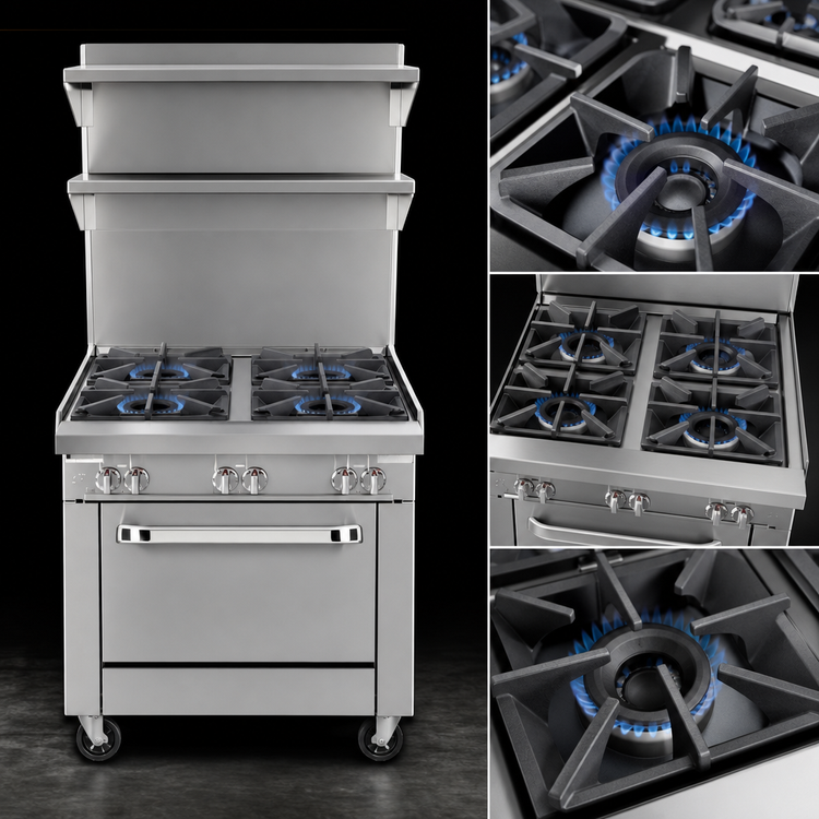 Product image #3 for Southbend Platinum 36-Inch Heavy Duty Sectional Gas Range with 4 Open Burners and Standard Oven Base