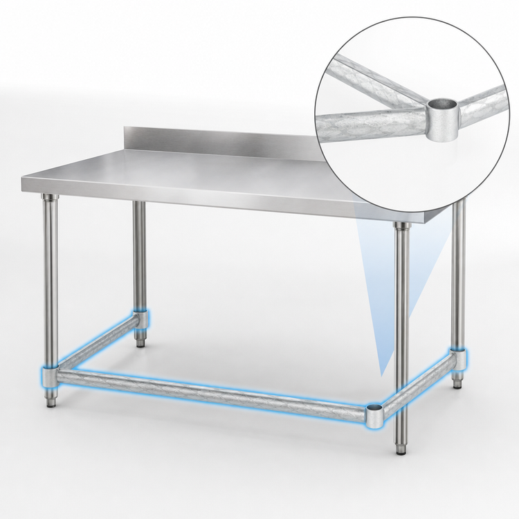 Product image #3 for Eagle Group 3-Sided Double Truss Frame, Stainless Steel, 72W x 30D