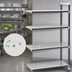 Thumbnail image #3 for Cambro Camshelving Elements XTRA 4-Shelf Solid Stationary Add-On Polymer Shelving Unit, 18 x 60 x 64 Inches