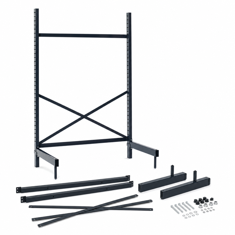 Product image #3 for Metro SmartLever 60"W x 24"D Stationary Starter Cantilever Shelving Base Kit