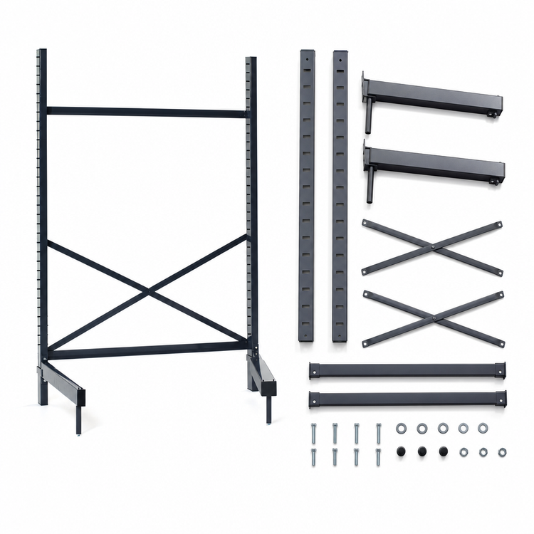 Product image #3 for Metro SmartLever Cantilevered Shelving Starter Base Kit for 36W x 18D Shelves, 86-3/8 Inch High