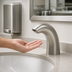 Thumbnail image #3 for T&S Brass WaveCrest Compact Cast Spout Touchless Lavatory Faucet, Single Hole Deck Mount, Brushed Nickel, 0.5 GPM