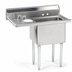 Thumbnail image #3 for Advance Tabco Special Value Series 1-Compartment Fabricated Sink with 18-Inch Left Drainboard, 16 x 20 x 12 Bowl