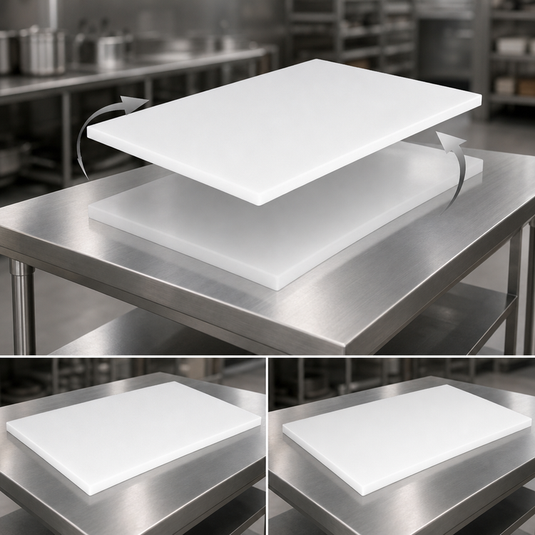 Product image #3 for John Boos 48 x 36 x 1 Inch Reversible Poly Work Table Top