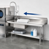 Thumbnail image #3 for Eagle Group Straight Right-to-Left Soiled Dishtable with 8-Inch Backsplash and Pre-Rinse Sink, 120 x 30 x 43-1/2 Inches