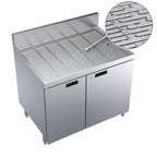 Thumbnail image #3 for Krowne Royal Series KR24-SD48 48-Inch x 24-Inch Underbar Drainboard with Enclosed Cabinet Base and 2 Locking Hinged Doors