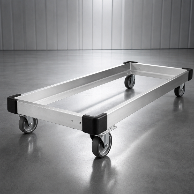 Product image #3 for Metro 48 x 24 Inch Aluminum Made-to-Order Truck Dolly Frame with Wraparound Bumper