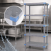 Thumbnail image #3 for Millenia 30-Inch x 21-Inch x 74-Inch Gray Solid Polymer Stationary Starter Shelving Unit, 5 Shelves