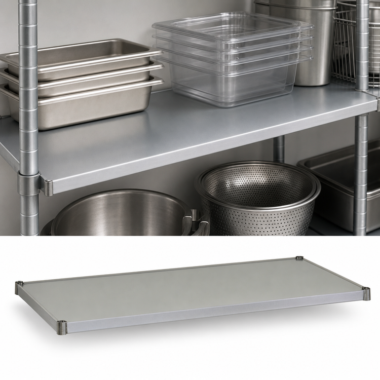 Product image #3 for Eagle Valu-Master Solid Commercial Shelf with Marine Edge, 24 x 21 Inches, Gray Epoxy Finish