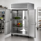 Thumbnail image #3 for True Mfg. - General Foodservice SPEC SERIES STR2RPT-2S-2S-HC Two-Section Pass-Thru Reach-In Refrigerator with Locking Stainless Steel Doors