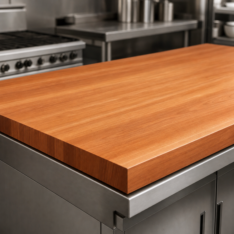 Product image #3 for John Boos Boos Block American Cherry Edge Grain Kitchen Countertop, 96 x 30 x 2-1/4 Inch, Penetrating Oil Finish