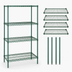 Thumbnail image #3 for Quantum 30-Inch W x 18-Inch D x 74-Inch H 4-Shelf Wire Shelving Starter Kit with Green Epoxy Finish