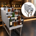 Thumbnail image #3 for Omcan USA Free-Standing 5-Step Stainless Steel Liquor Display Rack with 3-Inch Backsplash