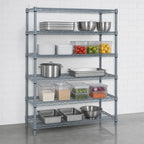 Thumbnail image #3 for Quantum WR54-3048GY-5 48"W x 30"D x 54"H Gray Epoxy Wire Shelving Starter Kit, 5 Shelves, Stationary