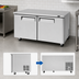 Thumbnail image #3 for Turbo Air M3 Series 60-Inch Two-Section Undercounter Refrigerator, 17 Cu. Ft., Solid Swing Doors