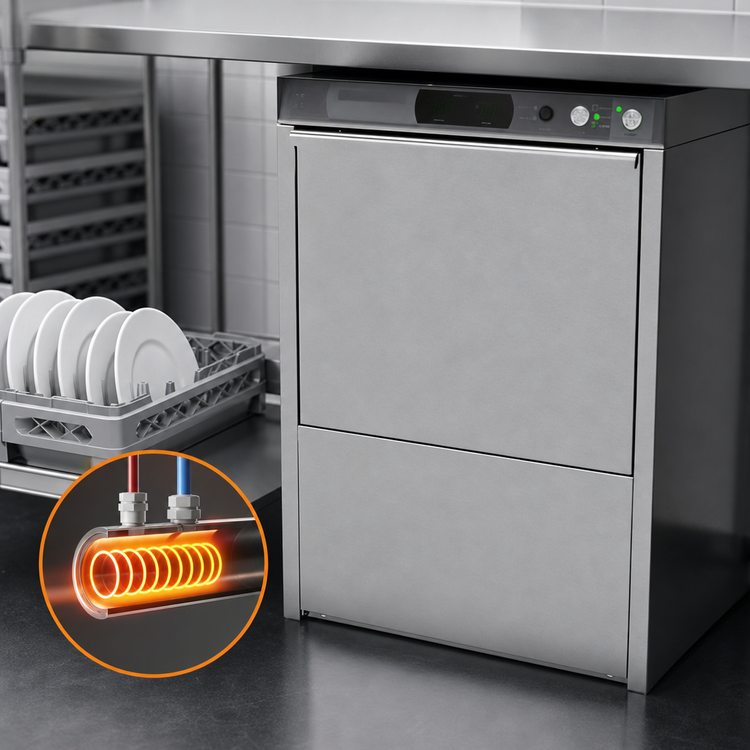 Product image #3 for Champion UH330B High-Temperature Undercounter Dishwasher, 24 Racks/Hour, 20" x 20" Rack, Built-In Booster