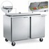 Thumbnail image #3 for Dealer's Choice UST4818-LR 48-Inch Two-Section Mega Top Prep Table Refrigerator with (18) 1/6 Pan Capacity