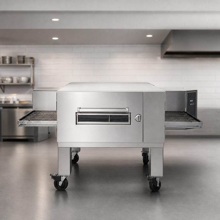 Product image #3 for Lincoln Impinger Low Profile 1600 Series Single-Stack Gas Conveyor Pizza Oven Package