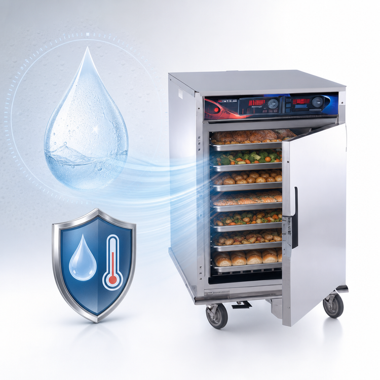 Product image #3 for Cres Cor Roast-N-Hold AquaTemp Half-Size Mobile Cook and Hold Convection Oven, 208V, 3-Phase